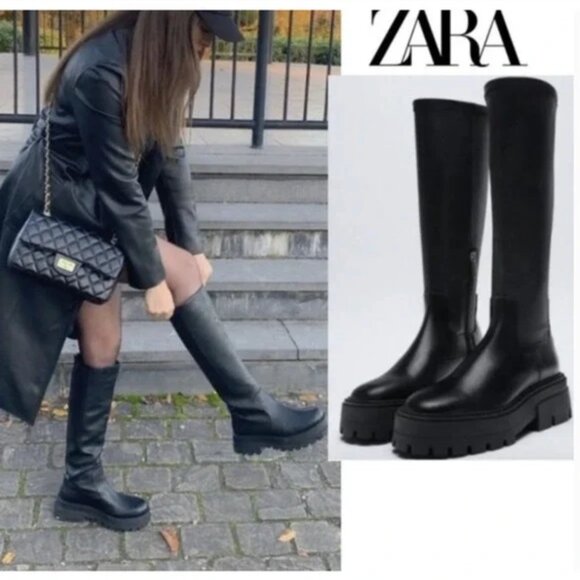 treaded sole loafers zara